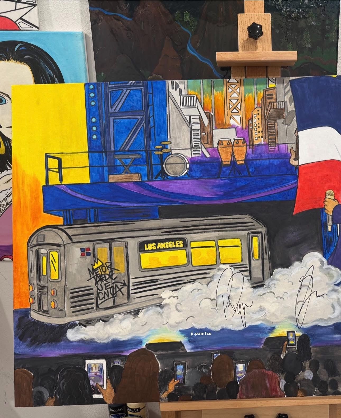 La Lokita — Original Acrylic Painting | Signed by Romeo Santos & Prince Royce